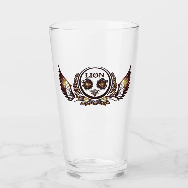 LION-Wing Drinkware Glass (Front)