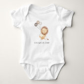 Lion with 3 Brown Balloons 1st Birthday Baby Bodys Baby Bodysuit (Front)