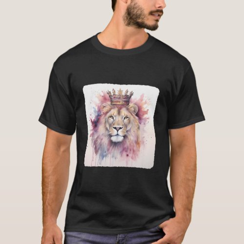Lion With A Crown Jungle Royal Majestic Lion With  T_Shirt