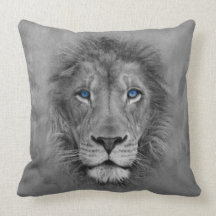 Lion with blue eyes Unique Design Pillow