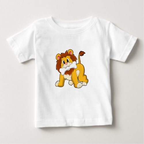 Lion with Bone Baby T_Shirt