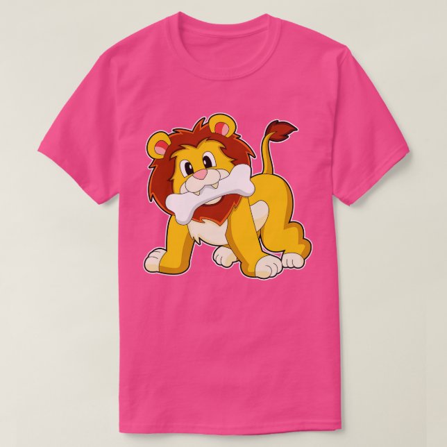 Lion with Bone T-Shirt (Design Front)