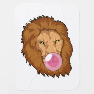 Lion with Bubble gum Baby Blanket