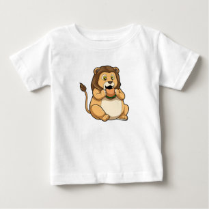 Lion with Burger Baby T-Shirt
