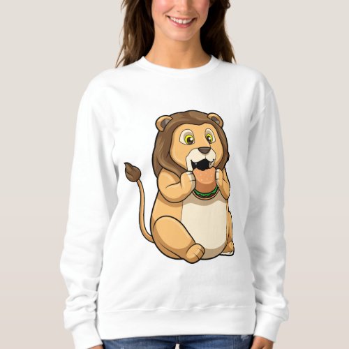 Lion with Burger Sweatshirt