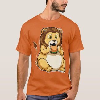 Lion with Burger T-Shirt