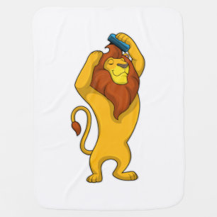 Lion with Comb Baby Blanket