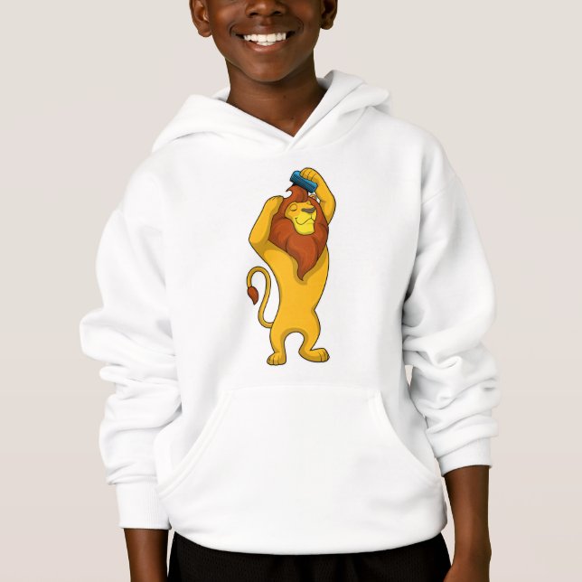 Lion with Comb Hoodie (Front)