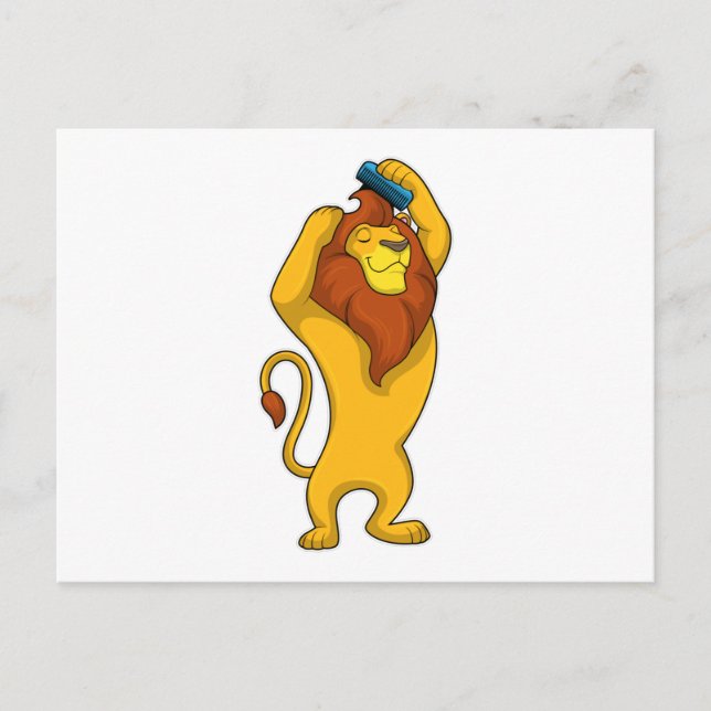 Lion with Comb Postcard (Front)