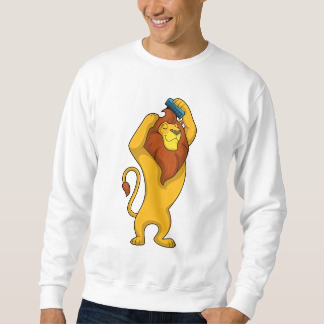 Lion with Comb Sweatshirt (Front)