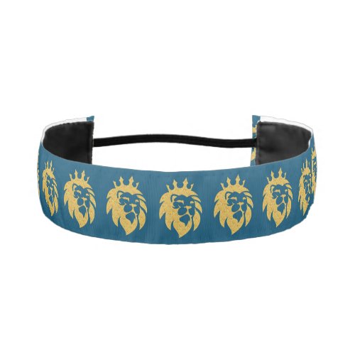 Lion With Crown _ Gold Style 1 Athletic Headband