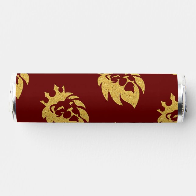 Lion With Crown - Gold Style 1 Breath Savers® Mints (Front)