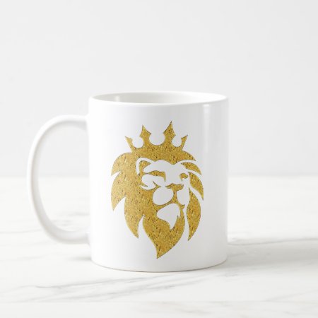 Lion With Crown - Gold Style 1 Coffee Mug
