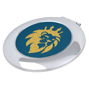 Lion With Crown - Gold Style 1 Compact Mirror