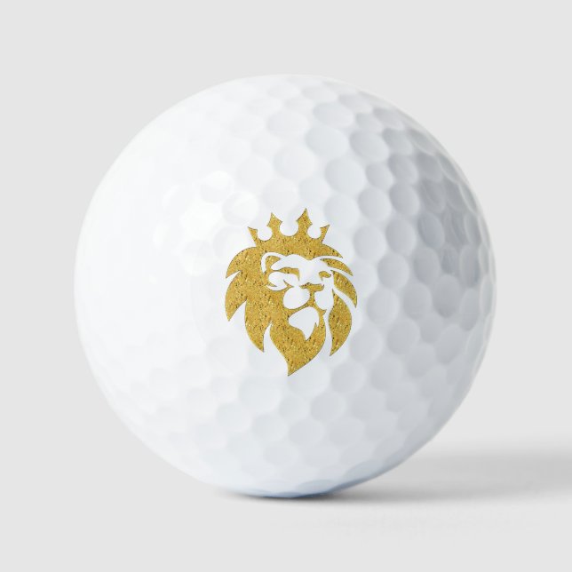 Lion With Crown - Gold Style 1 Golf Balls (Front)