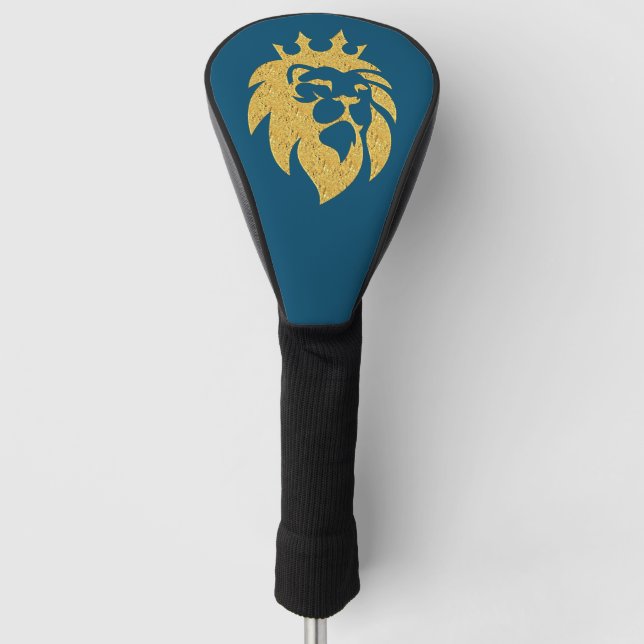 Lion With Crown - Gold Style 1 Golf Head Cover (Front)