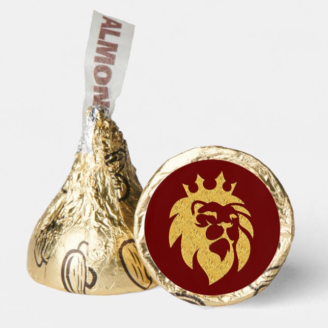 Lion With Crown - Gold Style 1 Hershey®'s Kisses® (Front)