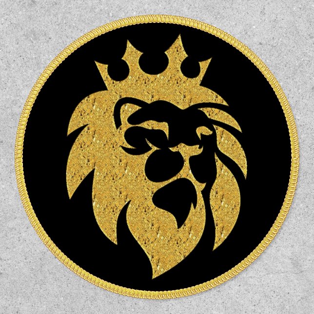 Lion With Crown - Gold Style 1 Patch (Front)