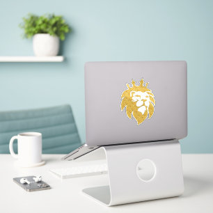 Lion With Crown - Gold Style 1 Sticker