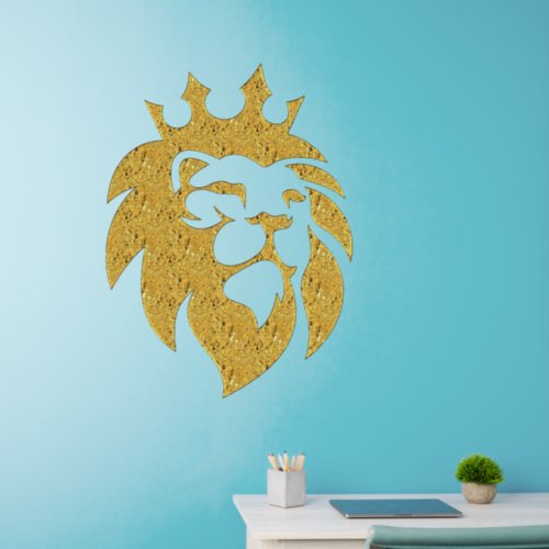 Lion With Crown _ Gold Style 1 Wall Decal
