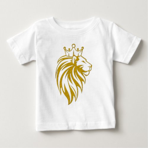 Lion With Crown _ Gold Style 2 Baby T_Shirt