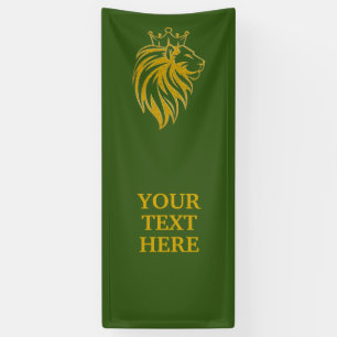Lion With Crown - Gold Style 2 Banner