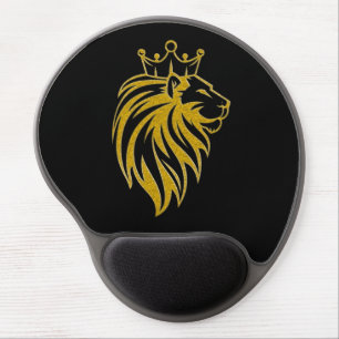 Lion With Crown - Gold Style 2 Gel Mouse Pad