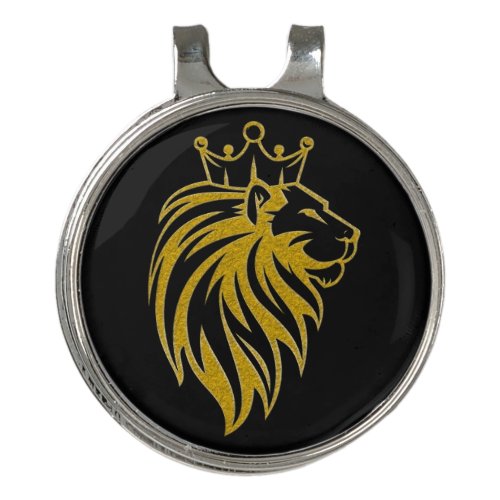 Lion With Crown _ Gold Style 2 Golf Hat Clip