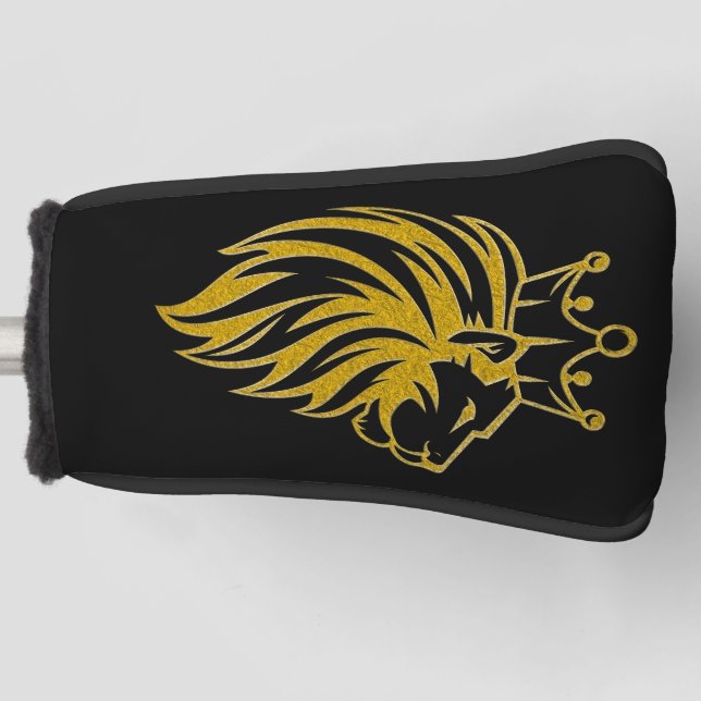 Lion With Crown - Gold Style 2 Golf Head Cover (Front)