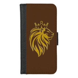 Lion With Crown - Gold Style 2 iPhone 8/7 Wallet Case