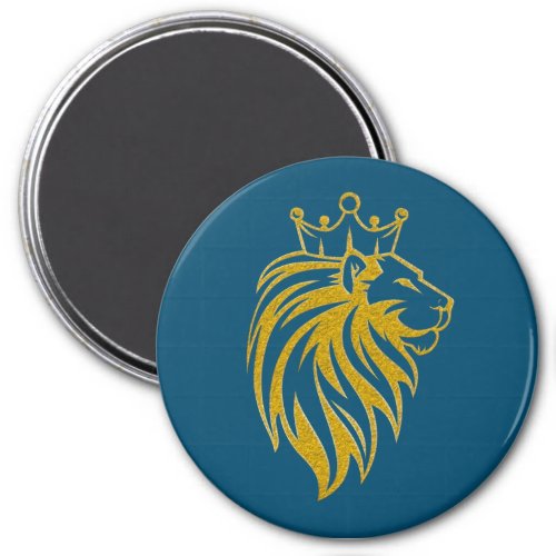 Lion With Crown _ Gold Style 2 Magnet