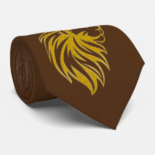 Lion With Crown - Gold Style 2 Neck Tie