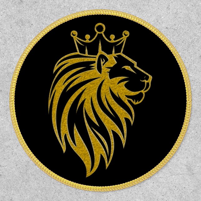 Lion With Crown - Gold Style 2 Patch (Front)