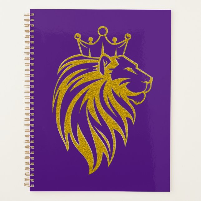 Lion With Crown - Gold Style 2 Planner (Front)