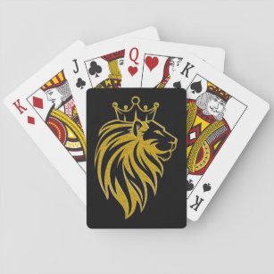 Lion With Crown - Gold Style 2 Playing Cards