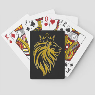 Lion With Crown - Gold Style 2 Poker Cards
