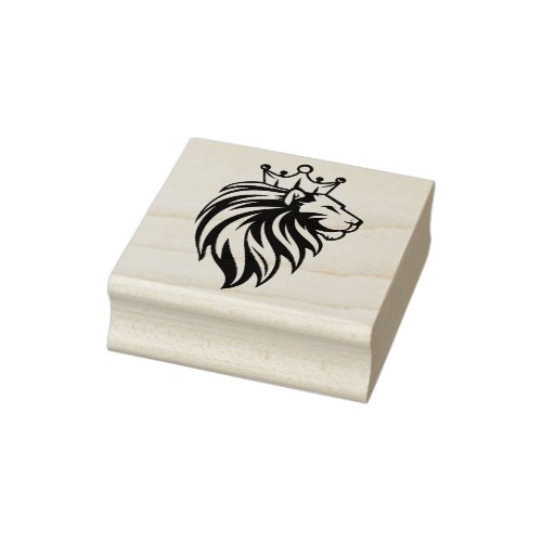 Lion With Crown _ Gold Style 2 Rubber Stamp