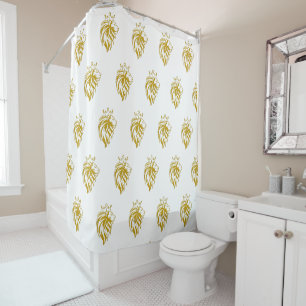 Lion With Crown - Gold Style 2 Shower Curtain