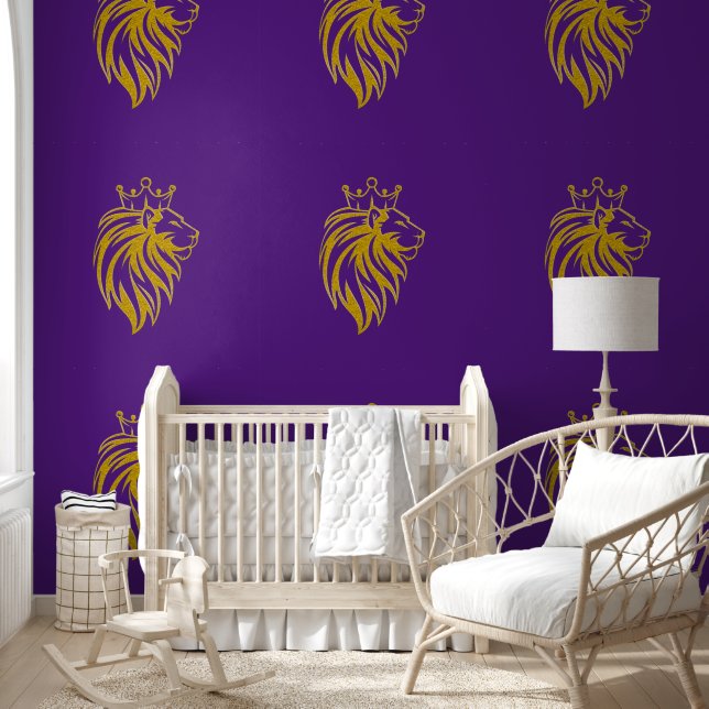 Lion With Crown - Gold Style 2 Wallpaper (Kids)