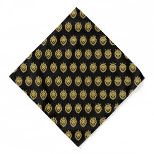Lion With Crown - Gold Style 3 Bandana
