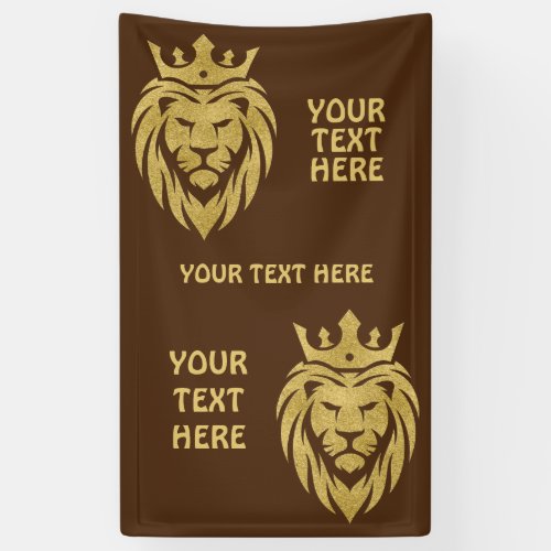 Lion With Crown _ Gold Style 3 Banner