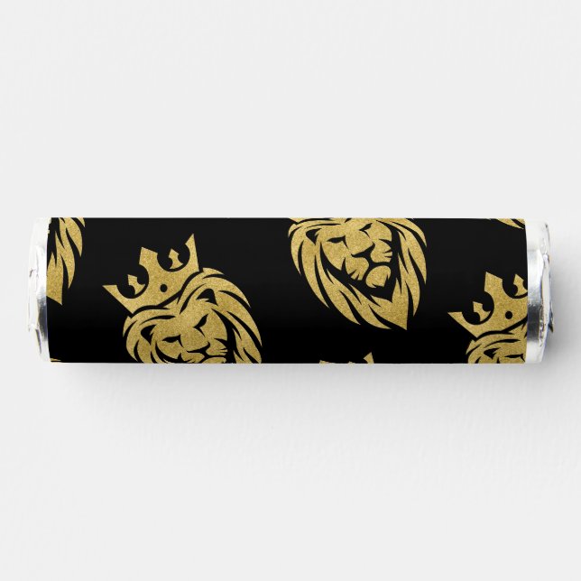 Lion With Crown - Gold Style 3 Breath Savers® Mints (Front)