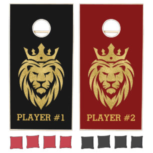 Lion With Crown - Gold Style 3 Cornhole Set