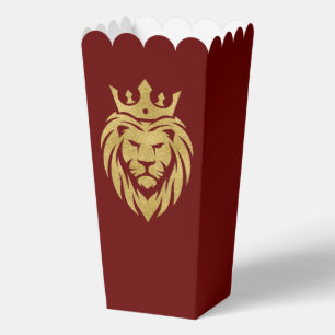 Lion With Crown - Gold Style 3 Favor Boxes