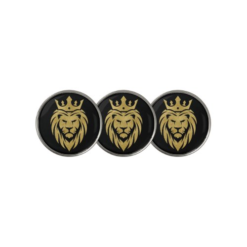 Lion With Crown _ Gold Style 3 Golf Ball Marker