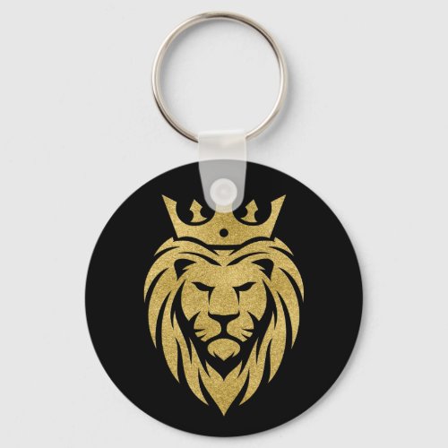 Lion With Crown _ Gold Style 3 Keychain