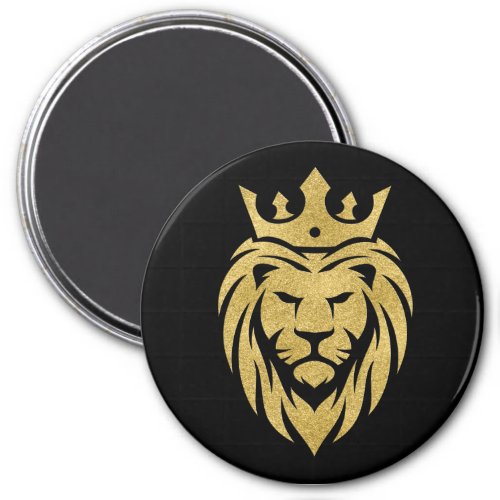 Lion With Crown _ Gold Style 3 Magnet