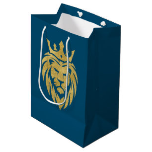 Lion With Crown - Gold Style 3 Medium Gift Bag