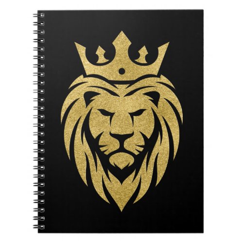 Lion With Crown _ Gold Style 3 Notebook
