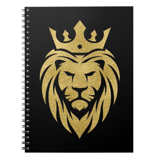 Lion With Crown - Gold Style 3 Notebook (Front)